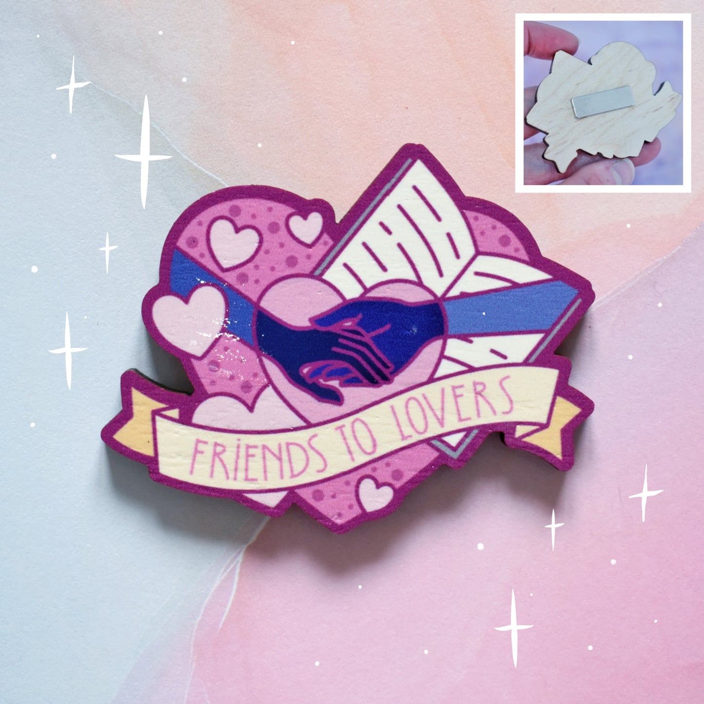 Friends To Lovers - Wooden Charm