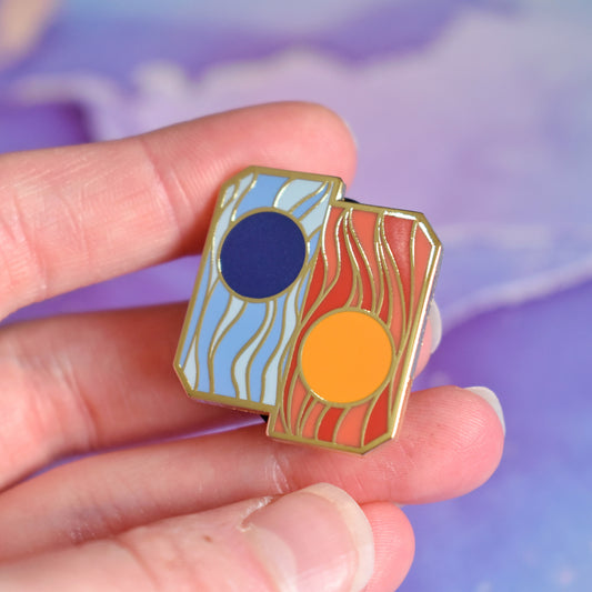 Rising & Waning Jewels - The Priory Of The Orange Tree - Bookish Enamel Pin