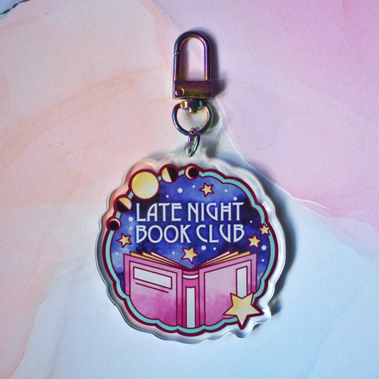 *NEW* Late Night Book Club - Bookish Holographic Acrylic Keyring