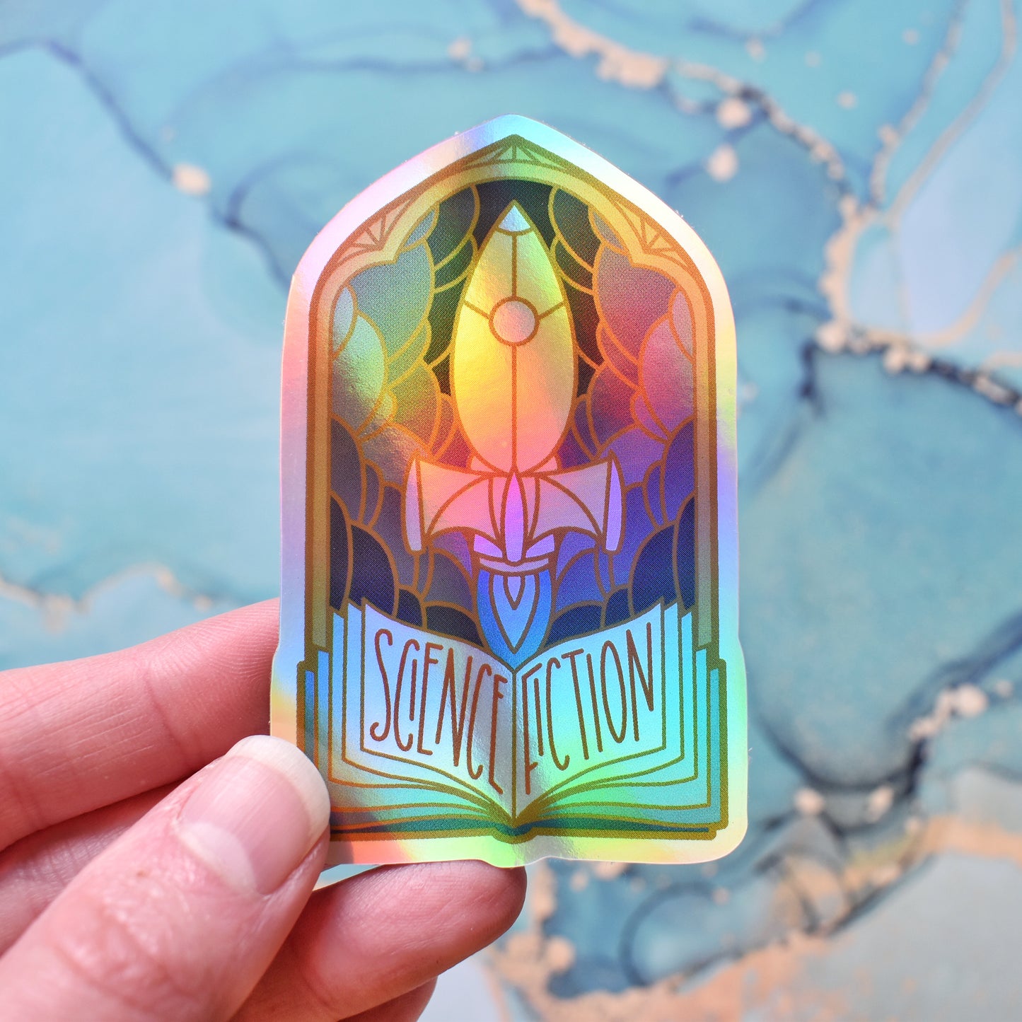 *SECONDS SALE* Damaged Windows Of Wonder - Bookish Holographic Stickers