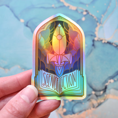 *SECONDS SALE* Damaged Windows Of Wonder - Bookish Holographic Stickers