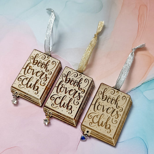 Book Lovers Club - Wooden Ornament