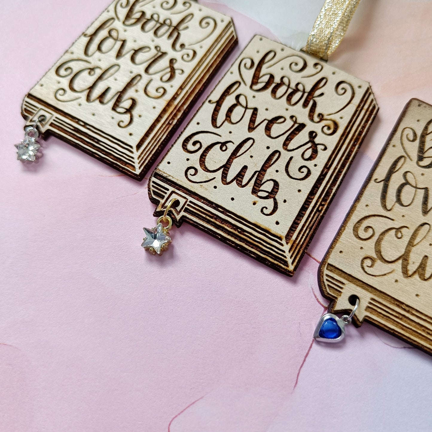 Book Lovers Club - Bookish Wooden Ornament