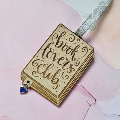 Book Lovers Club - Bookish Wooden Ornament
