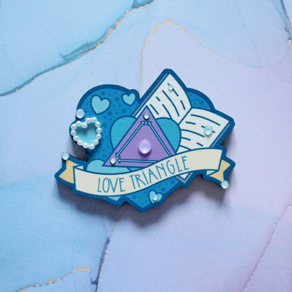 Love Triangle - Wooden Charm