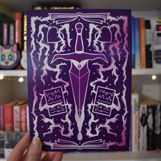 *NEW* Thorny Dagger in Purple - Bookish A5 Print