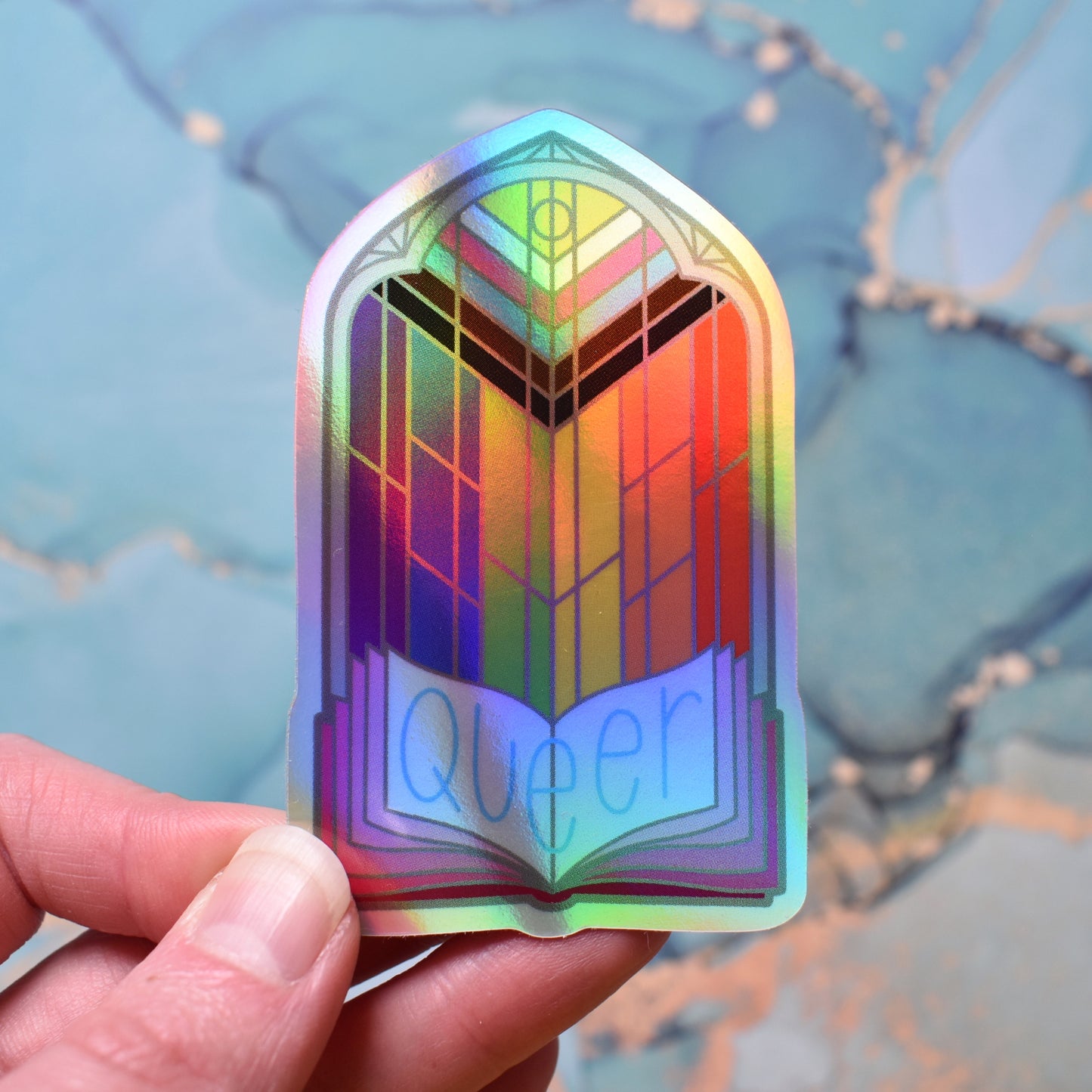 *SECONDS SALE* Damaged Windows Of Wonder - Bookish Holographic Stickers