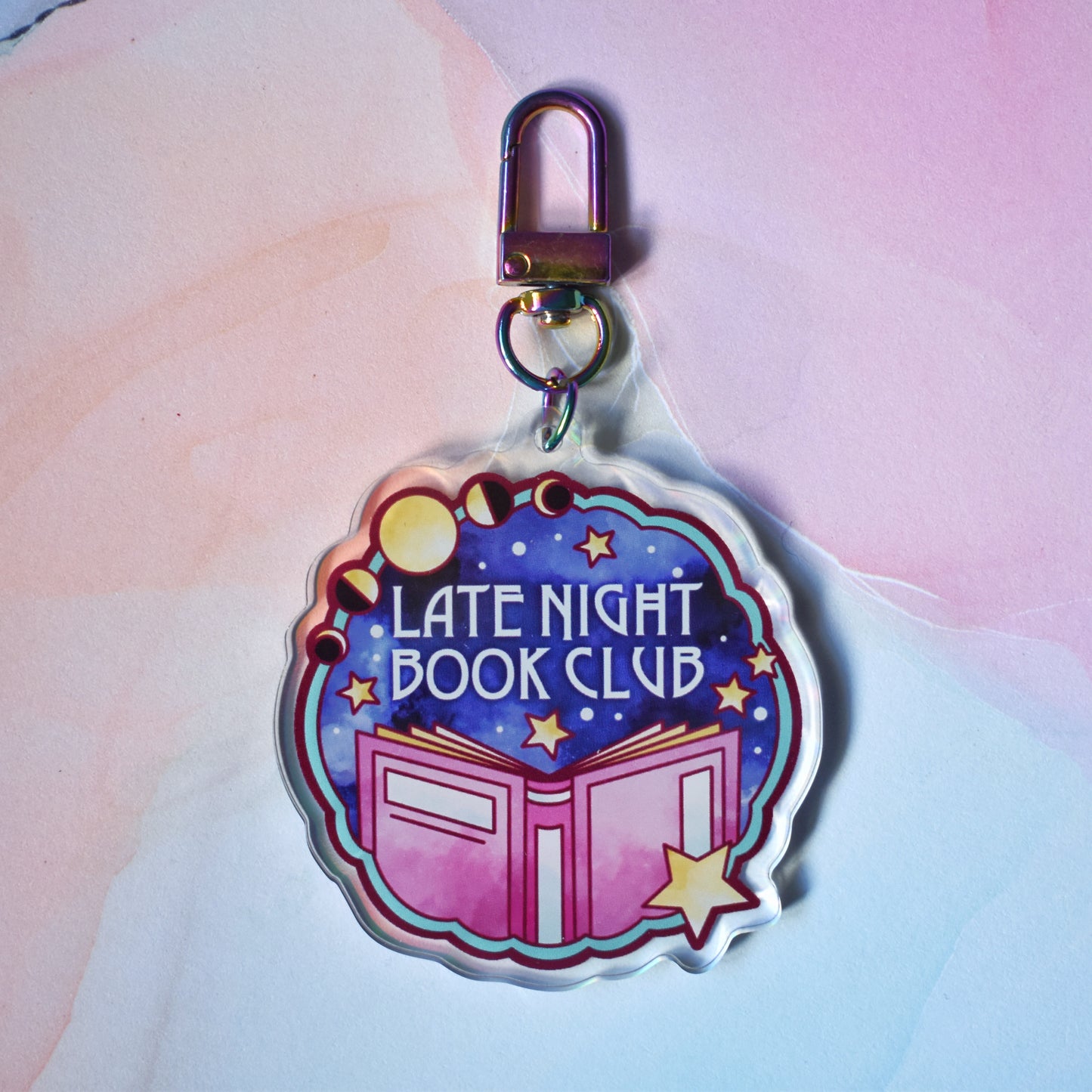 *NEW* Late Night Book Club - Bookish Holographic Acrylic Keyring