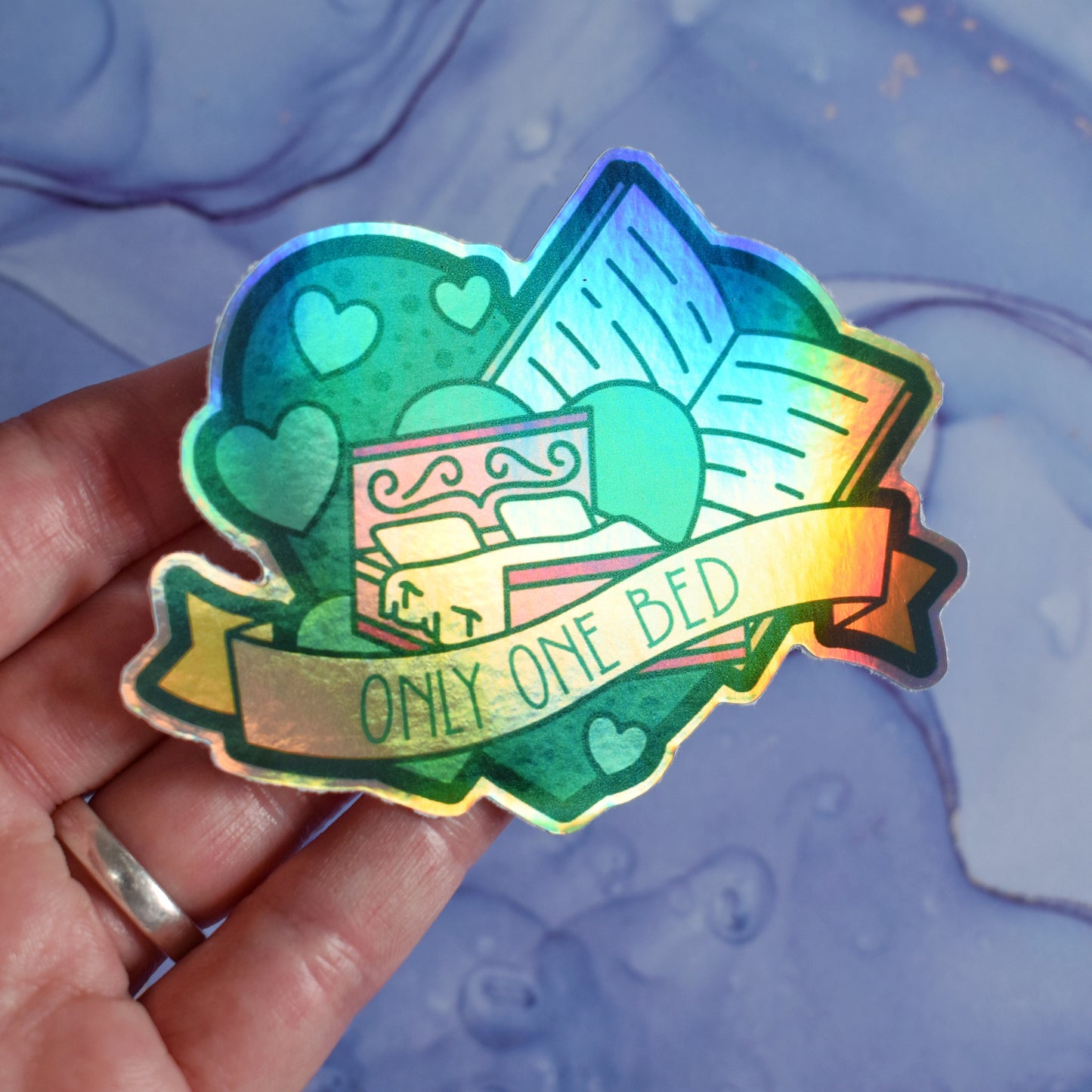 Only One Bed - Iridescent Holographic Sticker