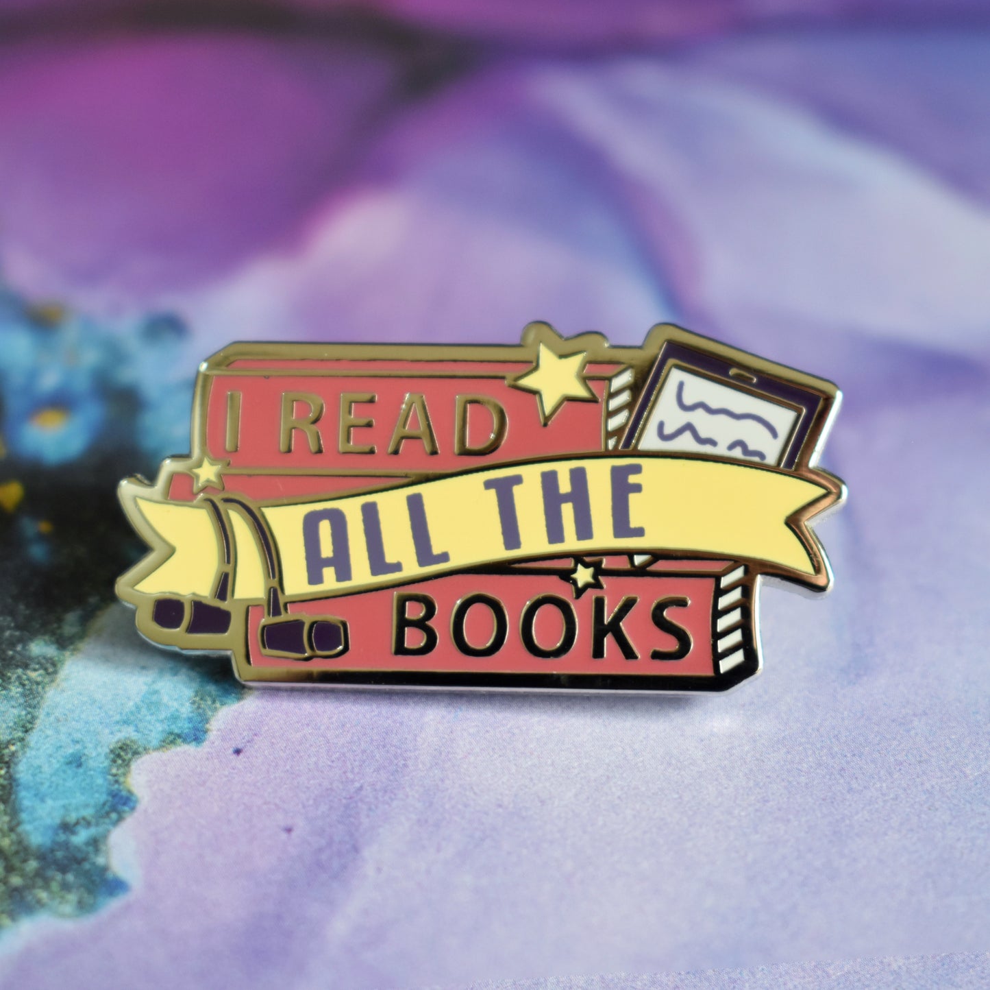 I Read ALL THE Books (Silver) - Enamel Pin