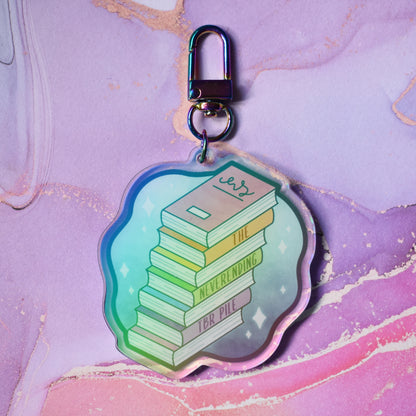 *NEW* The Neverending TBR Pile - Bookish Holographic Acrylic Keyring