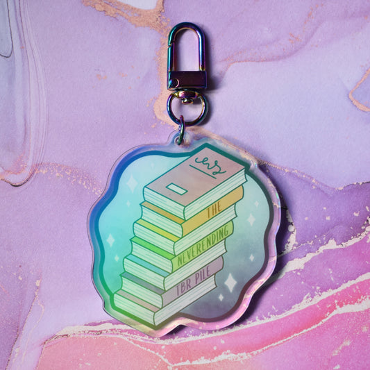 *NEW* The Neverending TBR Pile - Bookish Holographic Acrylic Keyring