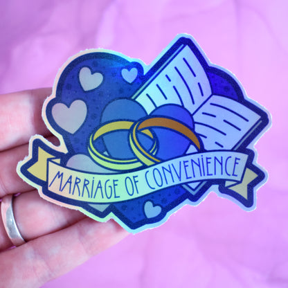 Marriage of Convenience - Iridescent Holographic Sticker