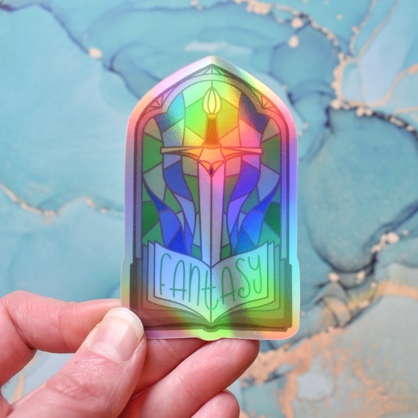 *SECONDS SALE* Damaged Windows Of Wonder - Bookish Holographic Stickers