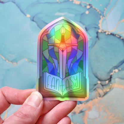 *SECONDS SALE* Damaged Windows Of Wonder - Bookish Holographic Stickers