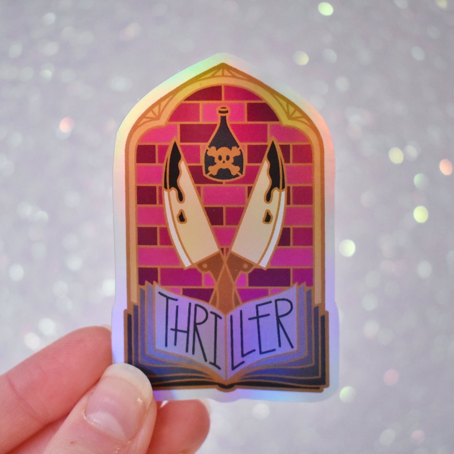 *SECONDS SALE* Incorrect Colour Windows Of Wonder - Bookish Holographic Stickers