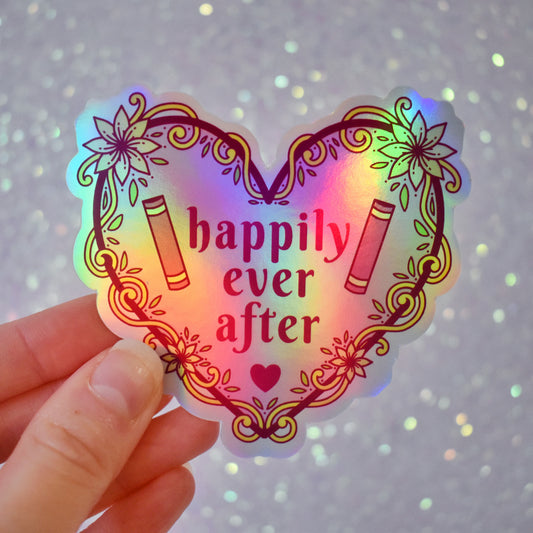 *DAMAGED/MISPRINTED* Love of Books & Other Designs - Bookish Holographic Stickers