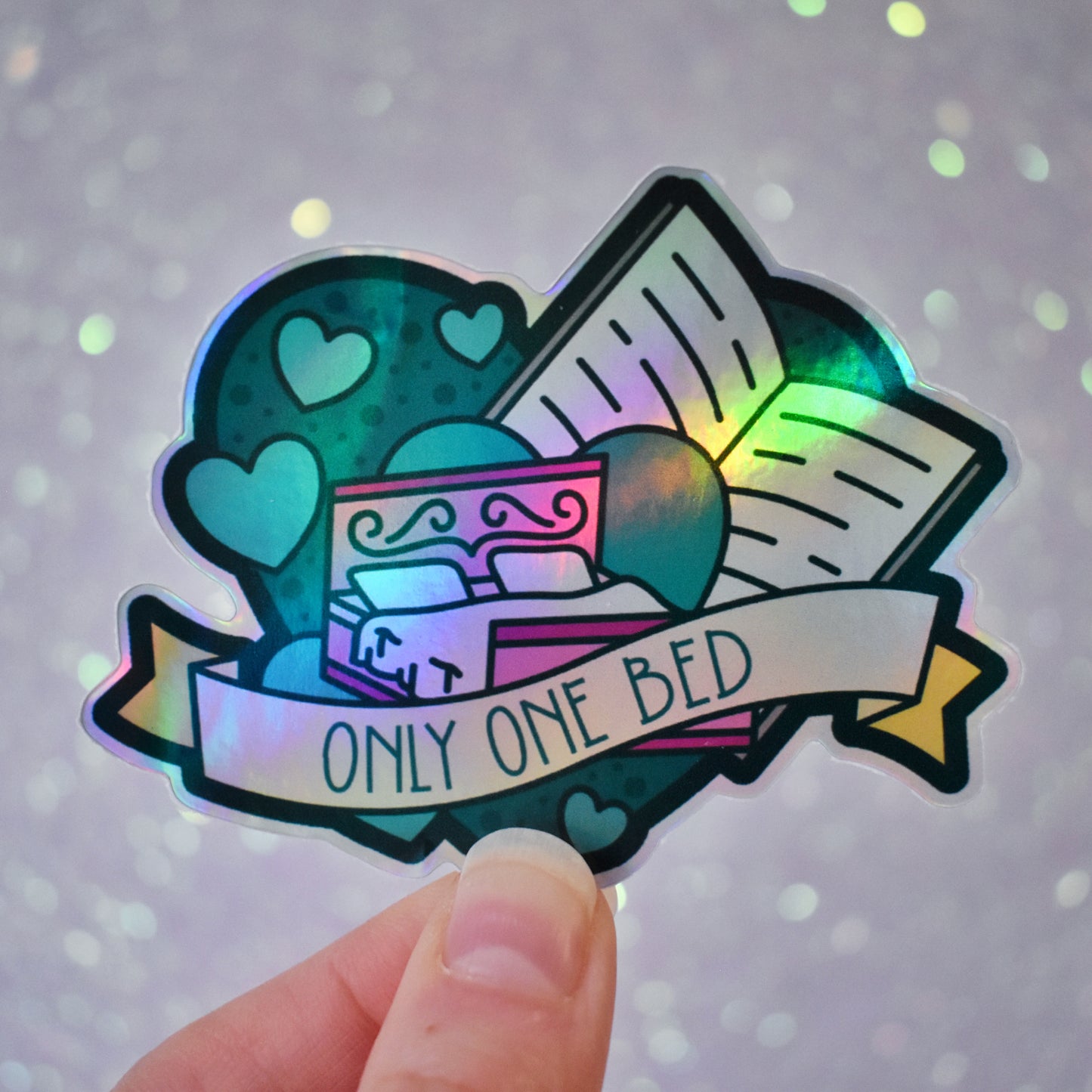 *SECONDS SALE* Love of Books & Other Designs - Bookish Holographic Stickers