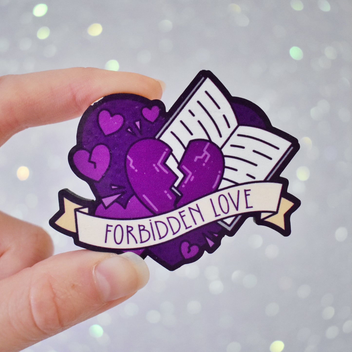 *SECONDS SALE* Romance Tropes & Hearts - Bookish Wooden Charms