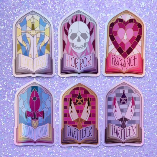 *SECONDS SALE* Incorrect Colour Windows Of Wonder - Bookish Holographic Stickers