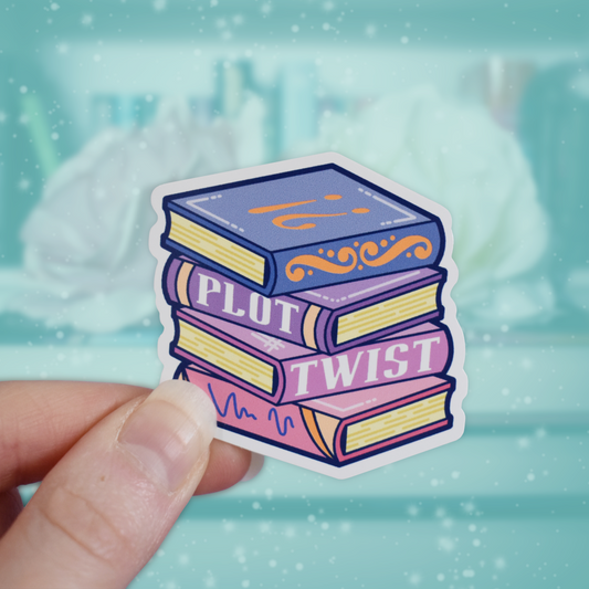 *NEW* Plot Twist Book Stack - Bookish Mini Sticker
