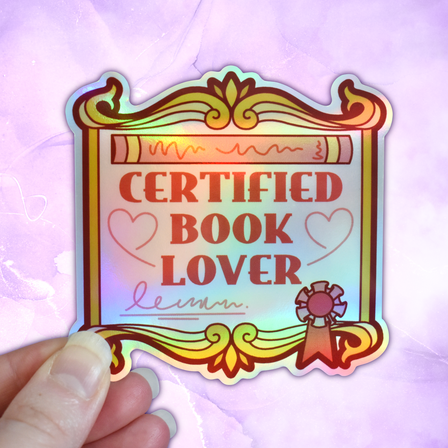 *NEW* Certified Book Lover - Bookish Holographic Sticker