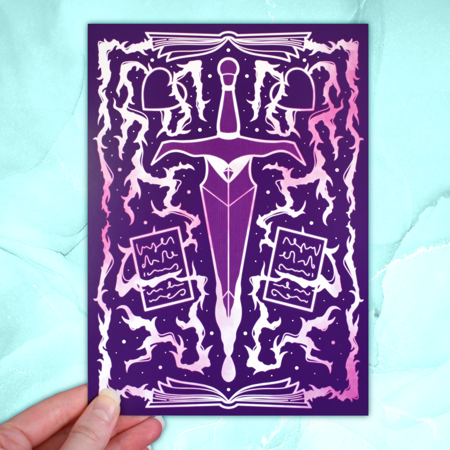 *NEW* Thorny Dagger in Purple - Bookish A5 Print