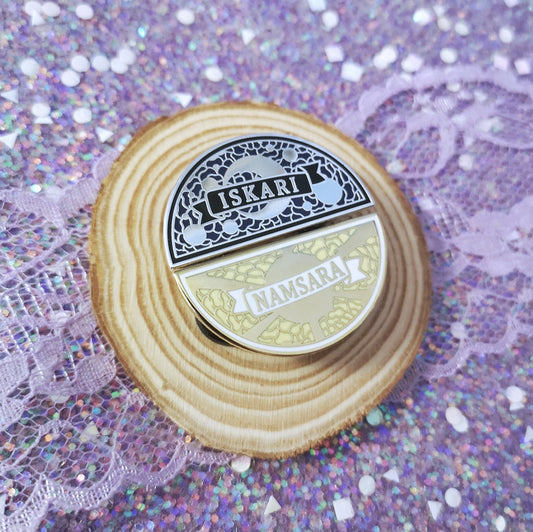 Namsara & Iskari - The Last Namsara - Bookish Enamel Pin Set
