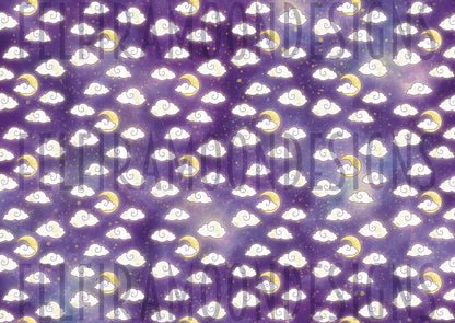 Moon and Clouds Wrapping Paper